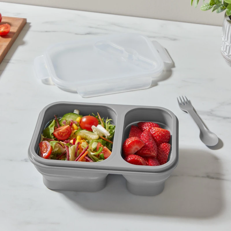 Image of Homelife Collapsible Lunch Box - Grey Grey One Size