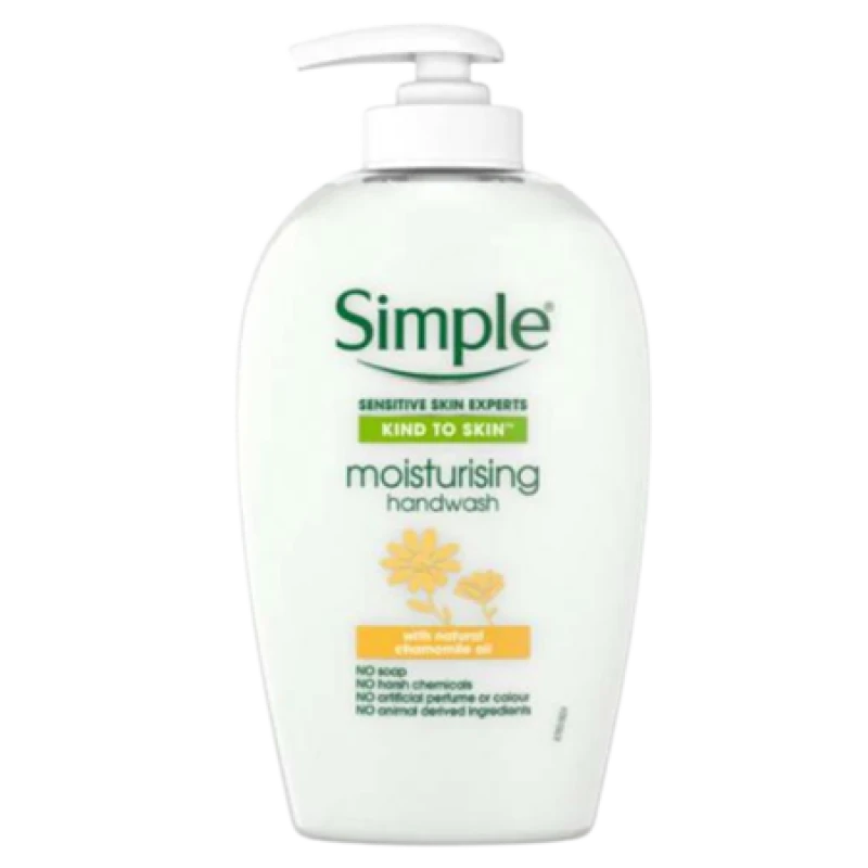 Image of Simple Sensitive Skin Moisturising 'handwash' with Chamomile oil, 3x 250ml White unisex