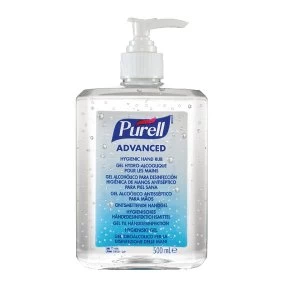 image of Purell Advanced Hygienic Hand Rub 500ml 9268 12 EEU00