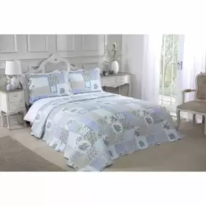 image of Emma Barclay Cotswold Bedspread Single Bed Blue