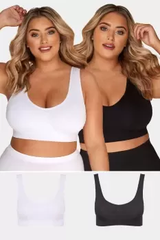 image of 2 Pack Seamless Non-Padded Bras