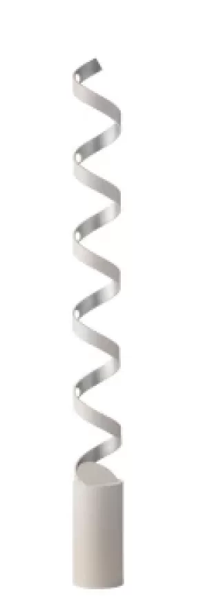Image of Helix Integrated LED Swirl Effect Floor Lamp, White, Silver, 4000K