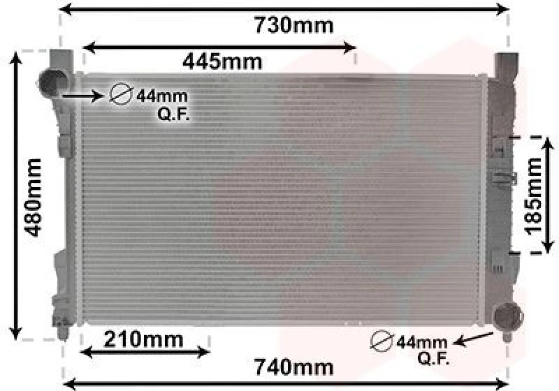 Image of VAN WEZEL Engine radiator VAN WEZEL 30002288