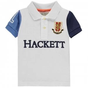 Image of Hackett Hackett Boys Multi-coloured Short-Sleeved Polo Shirt - 800 White