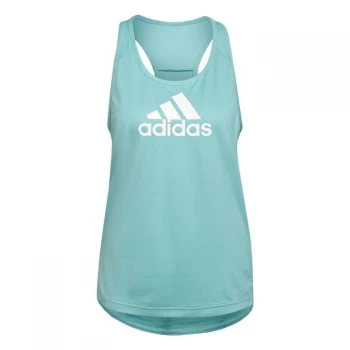 image of adidas AEROREADY Designed 2 Move Logo Sport Tank Top Wome - Mint Ton / White