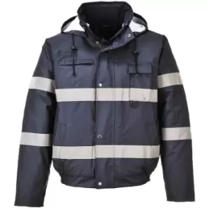 Image of Portwest Iona Lite Reflective Work Bomber Jacket (XXL) (Navy) - Navy