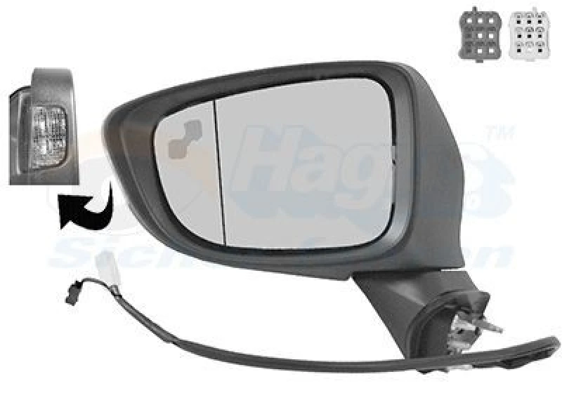 Image of VAN WEZEL Wing mirror VAN WEZEL 2766827