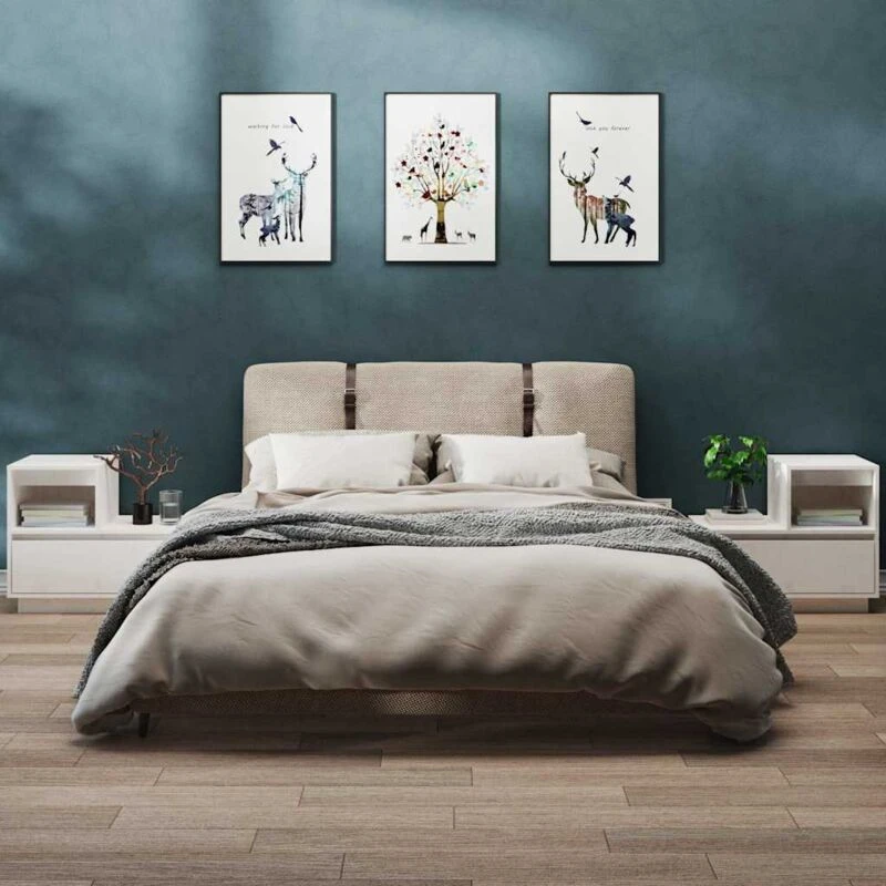 Image of VIDAXL Bedside Cabinets 2 pcs White 60x34x51cm Solid Wood Pine Vidaxl 8720286923580