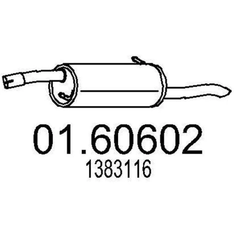 Image of MTS 01.60602 Rear silencer End Silencer (3437)
