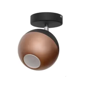 Midway Single Spotlight Black, Copper 12cm