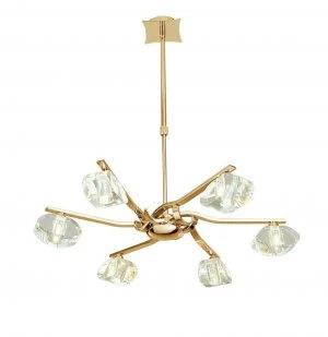 Telescopic Semi Flush Convertible 6 Light G9, French Gold