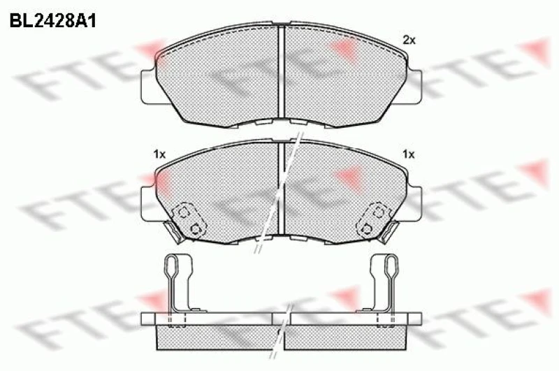 Image of Brake pad set FTE 9010728