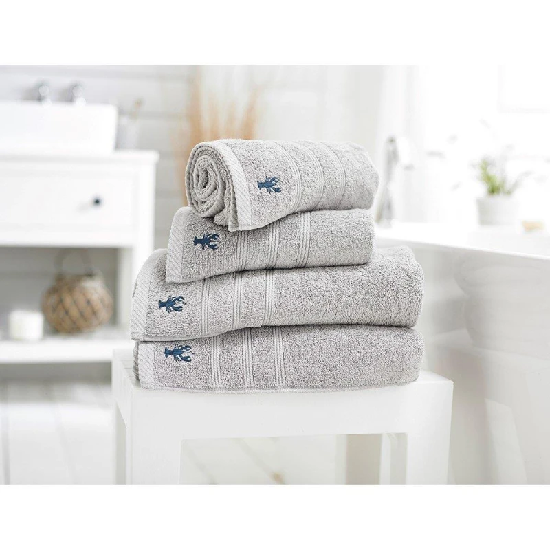 Image of Lobster Creek Combed Cotton Towels 550 GSM Silver unisex Hand Towel