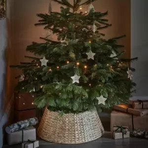 Image of Water Hyacinth Foldable Round Tree Skirt 62cm Natural