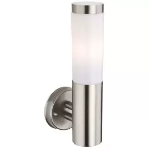 image of Firstlightlighting - Firstlight Plaza - 1 Light Wall Light Stainless Steel IP44, E27