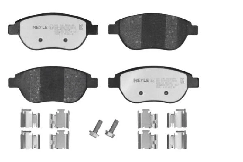 Image of MEYLE 025 236 0019/PD Brake pad set Front Axle, excl. wear warning contact, MEYLE-PD Quality, with anti-squeak plate Brake Pad Set,disc brake (402)