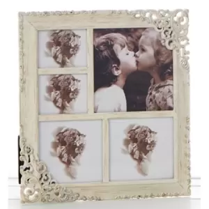 Image of Old Cream Lace Collage Photo Frame