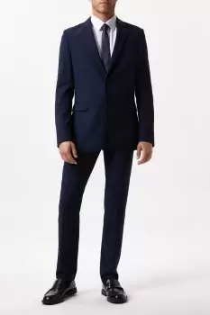 Image of Mens Slim Fit Navy Twill Suit Jacket