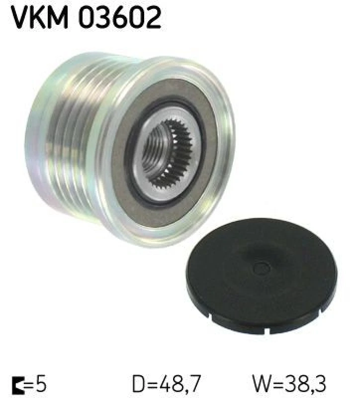 Image of SKF Alternator clutch pulley SKF VKM 03602