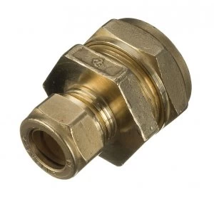 Image of Wickes Brass Compression Reduced Coupling - 15 x 12mm