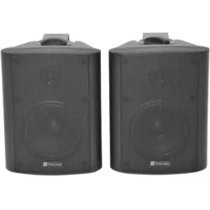 image of PAIR 4" 2 Way Stereo Speakers 70W 8Ohm Black Wall Mounted Background Music Hi Fi