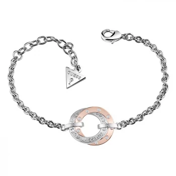 Image of Guess Rhodium & Rose Gold Plated Bracelet