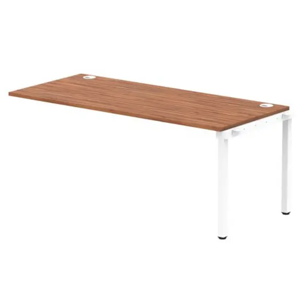 Image of Impulse Bench Impulse Bench Single Row Ext Kit 1800 White Frame Office Bench Desk Walnut IMBSXT18WNTW