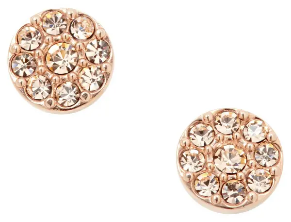 Image of Fossil JF00830791 Womens PVD Rose Gold Plated Crystal Set Jewellery