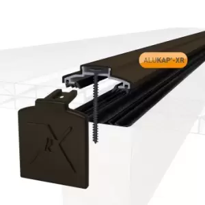 Image of Alukap Xr Brown Aluminium Glazing Bar, (L)4.8M (W)60mm (T)20mm