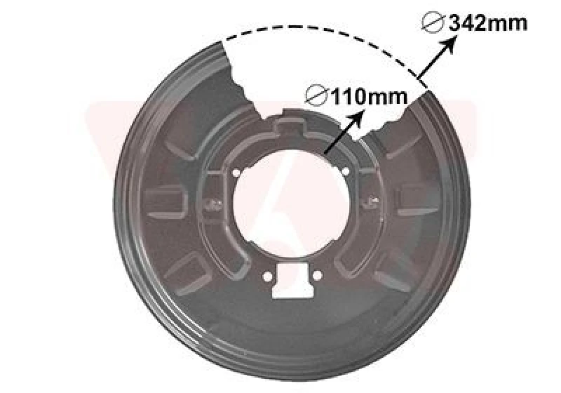 Image of VAN WEZEL Brake disc backing plate VAN WEZEL 0649373