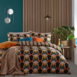 Image of Raeya Art Deco Duvet Cover Set Multi / Double