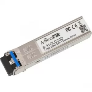 Image of MikroTik 1.25G, 1310nm Dual LC connector, 20km, SM, DDMI