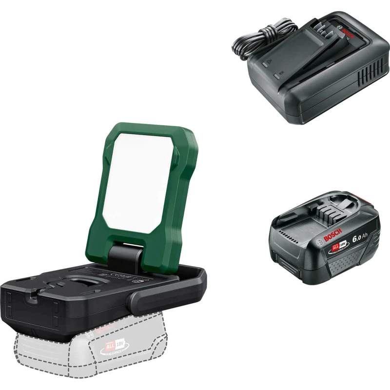 Image of Bosch EASYSPOTLIGHT 18V-400 P4A 18v Cordless LED Work Light EASYSPOTLIGHT 18V-400 Batteries: 1 x 6ah Li-ion
