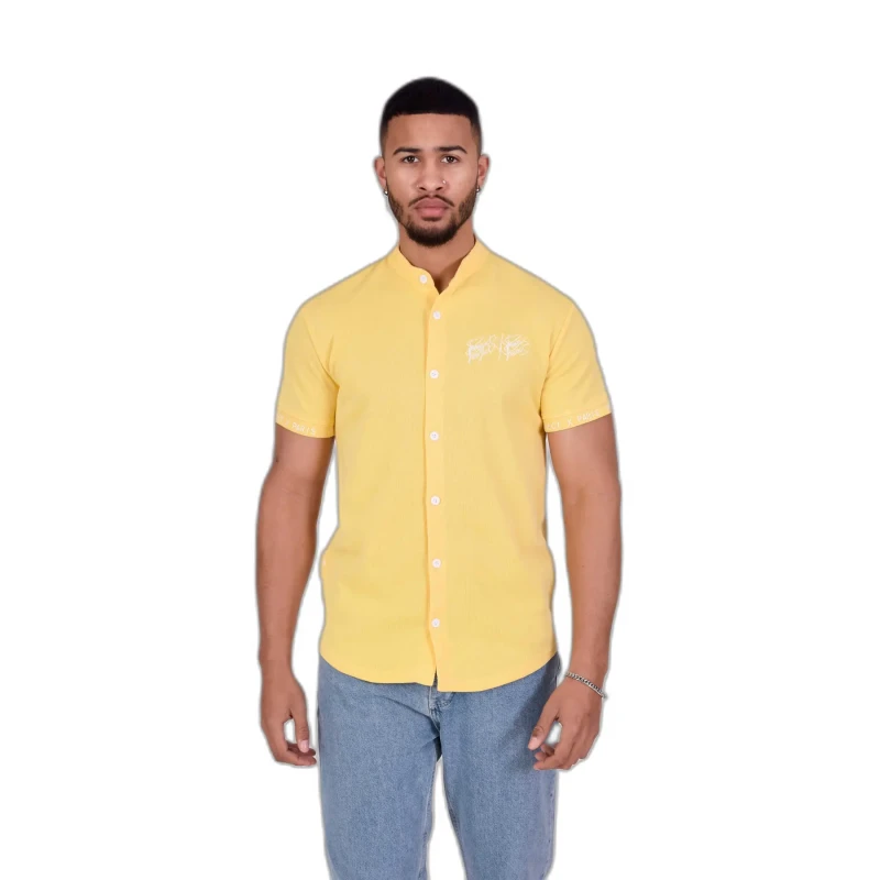 Image of Project X Paris Mao collar shirt Project X Paris Style maille Jaune Male XS