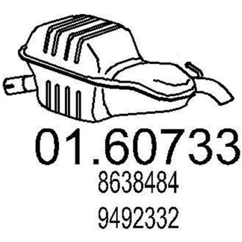 Image of MTS 01.60733 Rear silencer End Silencer (3437)