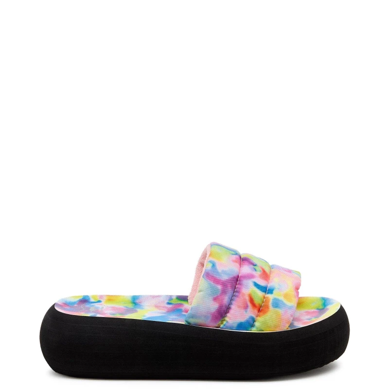 Image of Rocket Dog Womens Splash Loyal Tie Dye Platform Sandals UK Size 8 (EU 41) Pink Multi RKD293-PNKMUL-8
