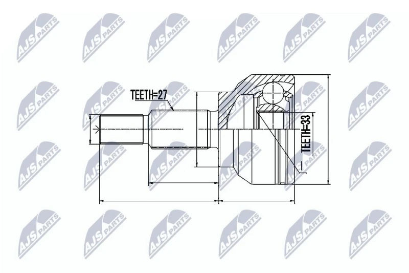 Image of NTY CV joint kit NTY NPZ-RE-034