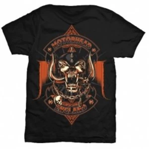 image of Motorhead Orange Ace Mens Black T-Shirt: Large