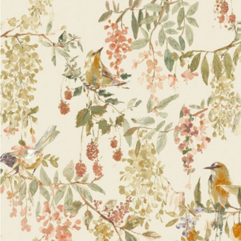Image of Grandeco Blackberry Trail Textured Wallpaper, Cream A79301