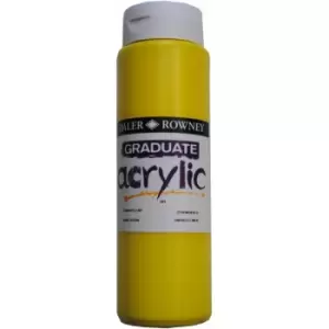 Image of Daler Rowney 123500651 Graduate Acrylic Paint 500ml Lemon Yellow
