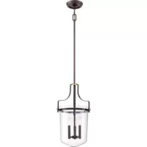 Image of Penn Station 3 Light Ceiling Pendant Western Bronze, E14