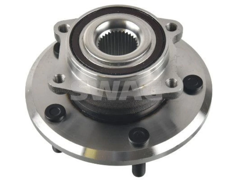 Image of SWAG 33 10 2801 Wheel bearing kit Front Axle, with ABS sensor ring Wheel Bearing Kit (654)