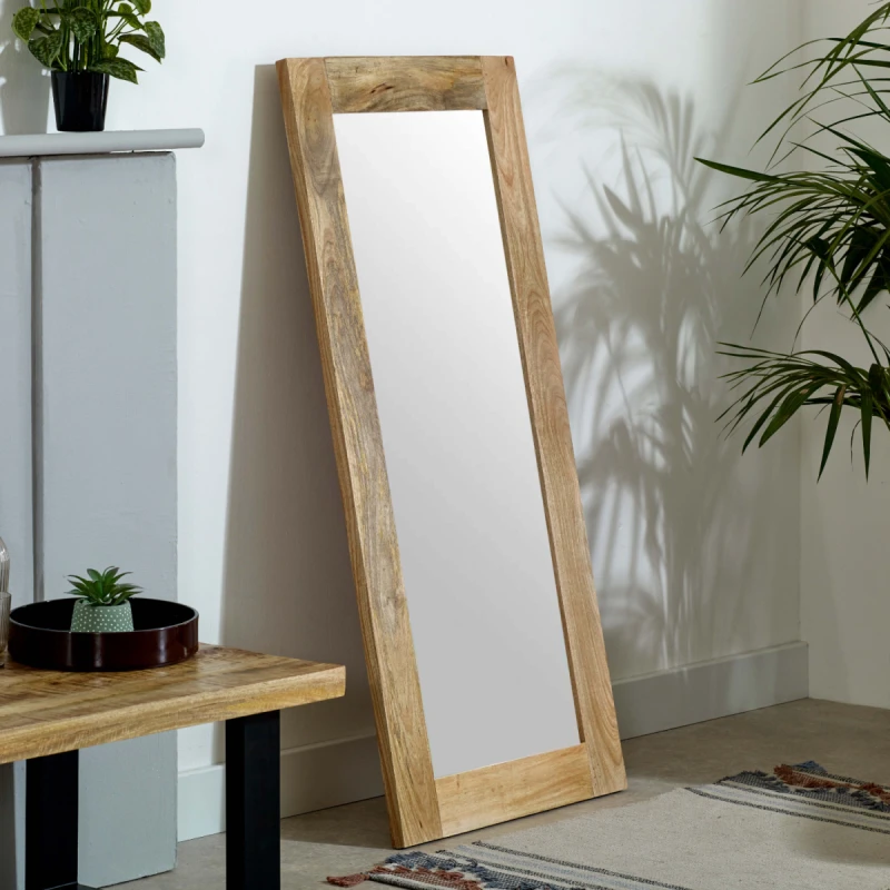Image of Indian Hub Surrey Solid Wood Frame Mirror Extra Long