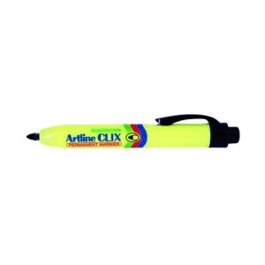 image of Artline Clix Retractable Permanent Marker Black Pack of 12 EK73 BLK