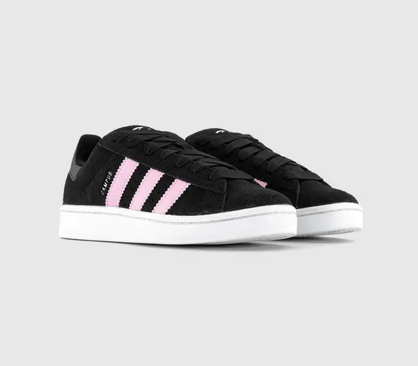 Image of Adidas Womens Campus 00s Trainers Black White True Pink, 8