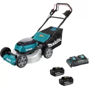 image of Makita DLM532PG2 530mm Cordless Brushless Lawnmower