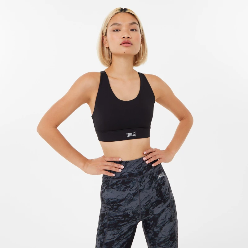 Image of Everlast Medium Support Sports Bra Womens - Black 6