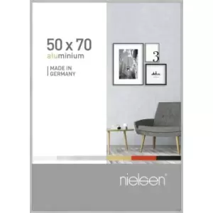 Image of Pixel 50 x 70cm Picture frame Frosted Silver - 0