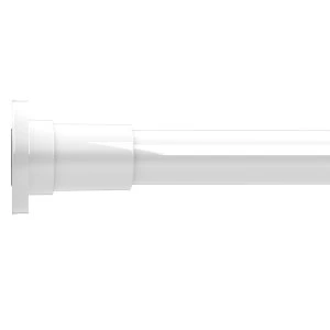 Image of Croydex Stick 'N' Lock Telescopic Shower Curtain Rod - White