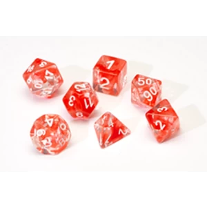 image of Sirius Dice - Red Cloud Transparent Poly Set